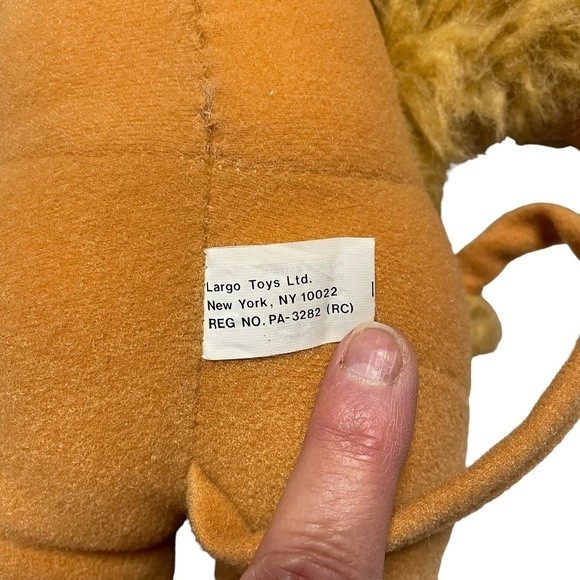 Cowardly Lion Wizard of Oz Vintage Plush Stuffed Animal Courage - Picture 7 of 8